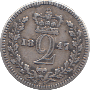 1847 MAUNDY TWOPENCE ( GF ) - MAUNDY TWOPENCE - Cambridgeshire Coins