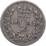1847 MAUNDY TWOPENCE ( GF ) - MAUNDY TWOPENCE - Cambridgeshire Coins