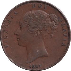 1847 PENNY ( EF ) - PENNY - Cambridgeshire Coins