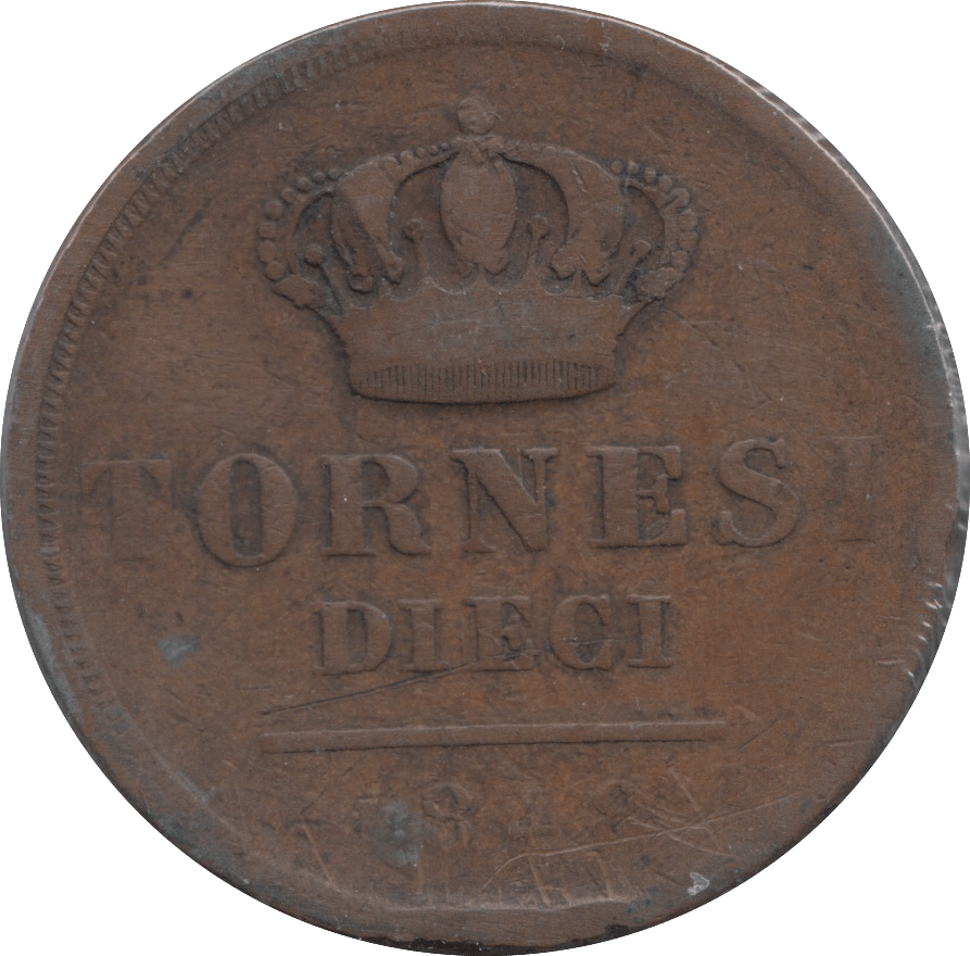 1848 10 TORNESI ITALY - WORLD COINS - Cambridgeshire Coins