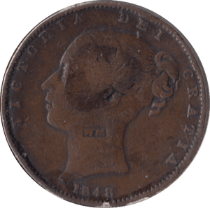 1848 FARTHING ( FINE ) - Farthing - Cambridgeshire Coins