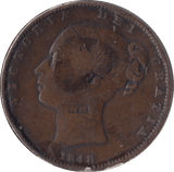 1848 FARTHING ( FINE ) - Farthing - Cambridgeshire Coins