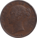 1848 FARTHING ( GVF ) - FARTHING - Cambridgeshire Coins