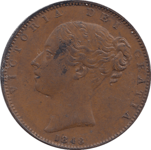 1848 FARTHING ( GVF ) - FARTHING - Cambridgeshire Coins