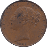 1848 FARTHING ( GVF ) - FARTHING - Cambridgeshire Coins