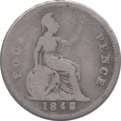 1848 FOURPENCE ( FAIR ) - Fourpence - Cambridgeshire Coins