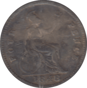 1848 FOURPENCE ( FINE ) - FOURPENCE - Cambridgeshire Coins