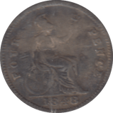 1848 FOURPENCE ( FINE ) - FOURPENCE - Cambridgeshire Coins
