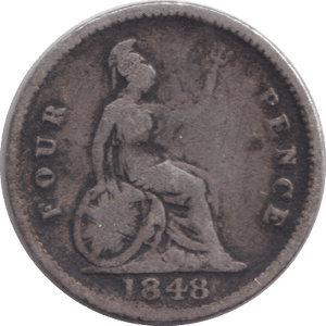 1848 FOURPENCE ( FINE ) - FOURPENCE - Cambridgeshire Coins