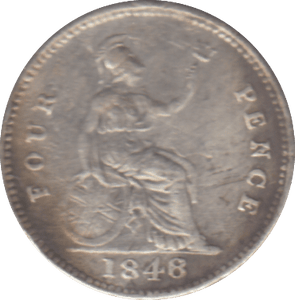 1848 FOURPENCE ( GF ) - FOURPENCE - Cambridgeshire Coins