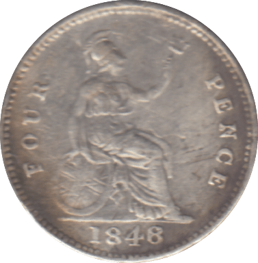 1848 FOURPENCE ( GF ) - FOURPENCE - Cambridgeshire Coins