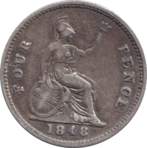1848 FOURPENCE ( NF ) - FOURPENCE - Cambridgeshire Coins