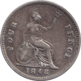 1848 FOURPENCE ( NF ) - FOURPENCE - Cambridgeshire Coins