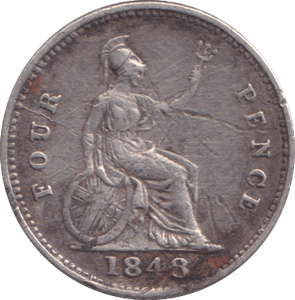 1848 FOURPENCE ( VF ) - FOURPENCE - Cambridgeshire Coins