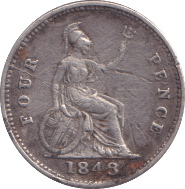 1848 FOURPENCE ( VF ) - FOURPENCE - Cambridgeshire Coins