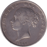 1848 HALFCROWN ( VF ) - HALFCROWN - Cambridgeshire Coins