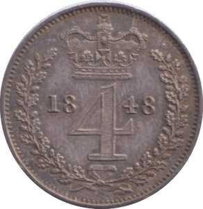 1848 MAUNDY FOURPENCE ( AUNC ) - MAUNDY FOURPENCE - Cambridgeshire Coins