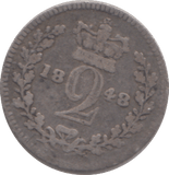 1848 MAUNDY TWOPENCE ( FINE ) - MAUNDY TWOPENCE - Cambridgeshire Coins