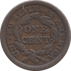 1848 ONE CENT USA - WORLD COINS - Cambridgeshire Coins
