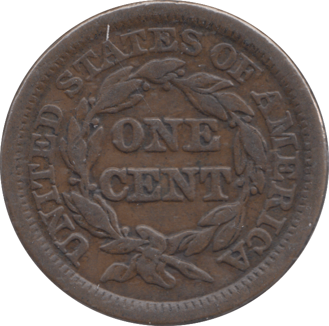 1848 ONE CENT USA - WORLD COINS - Cambridgeshire Coins