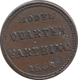 1848 QUARTER FARTHING TOY MONEY ( GVF ) - WORLD COINS - Cambridgeshire Coins