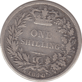 1848 SHILLING ( GF ) - SHILLING - Cambridgeshire Coins