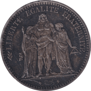 1848 SILVER 5 FRANC FRANCE - SILVER WORLD COINS - Cambridgeshire Coins