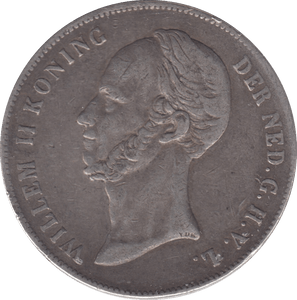 1848 SILVER NETHERLANDS 2 1/2 GULDEN - SILVER WORLD COINS - Cambridgeshire Coins