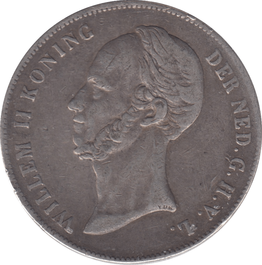 1848 SILVER NETHERLANDS 2 1/2 GULDEN - SILVER WORLD COINS - Cambridgeshire Coins
