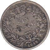 1848 SIXPENCE ( FINE ) - SIXPENCE - Cambridgeshire Coins