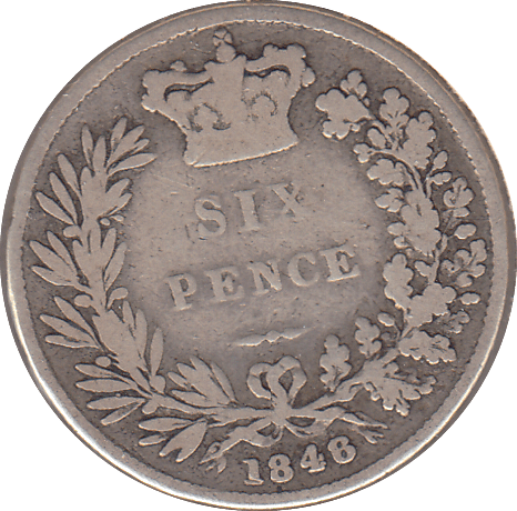1848 SIXPENCE ( FINE ) - SIXPENCE - Cambridgeshire Coins