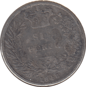 1848 SIXPENCE ( GF ) - SIXPENCE - Cambridgeshire Coins