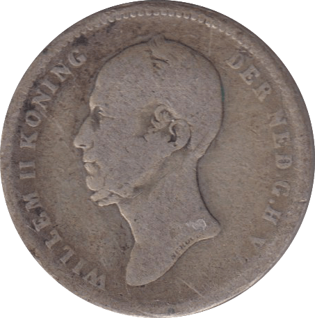 1849 25 CENTS NETHERLANDS - WORLD COINS - Cambridgeshire Coins
