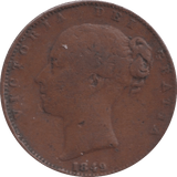 1849 FARTHING ( F ) - FARTHING - Cambridgeshire Coins
