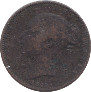 1849 FARTHING ( FINE ) - FARTHING - Cambridgeshire Coins
