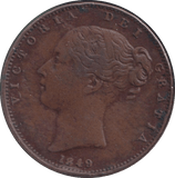 1849 FARTHING ( GF ) - FARTHING - Cambridgeshire Coins