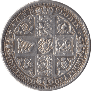 1849 FLORIN ( EF ) - FLORIN - Cambridgeshire Coins