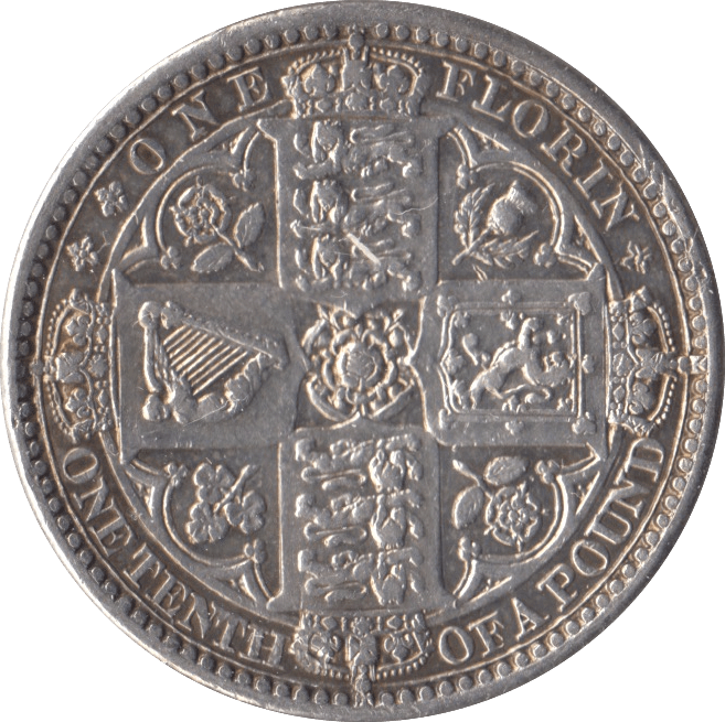 1849 FLORIN ( EF ) - FLORIN - Cambridgeshire Coins
