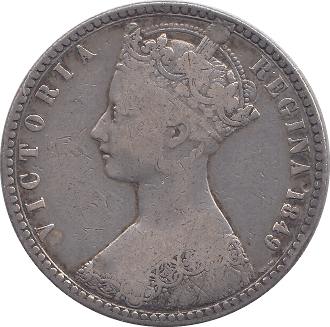1849 FLORIN ( FINE ) - FLORIN - Cambridgeshire Coins