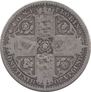 1849 FLORIN ( FINE ) - FLORIN - Cambridgeshire Coins