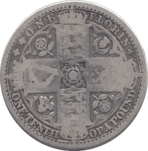 1849 FLORIN ( FINE ) - FLORIN - Cambridgeshire Coins