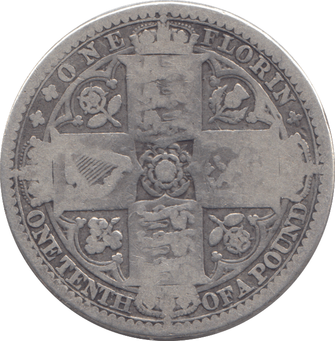 1849 FLORIN ( FINE ) - FLORIN - Cambridgeshire Coins
