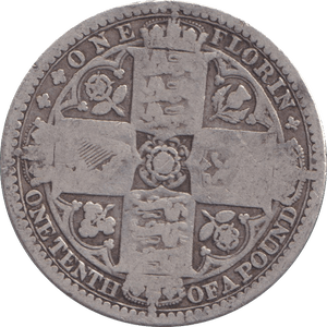 1849 FLORIN ( FINE ) - FLORIN - Cambridgeshire Coins