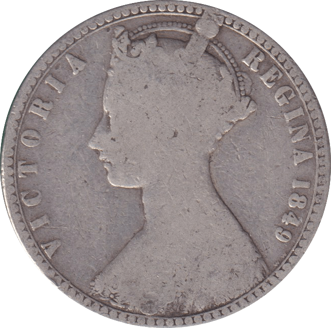1849 FLORIN ( FINE ) - FLORIN - Cambridgeshire Coins