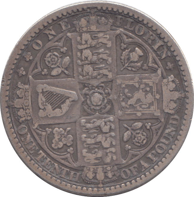 1849 FLORIN ( GF ) - FLORIN - Cambridgeshire Coins