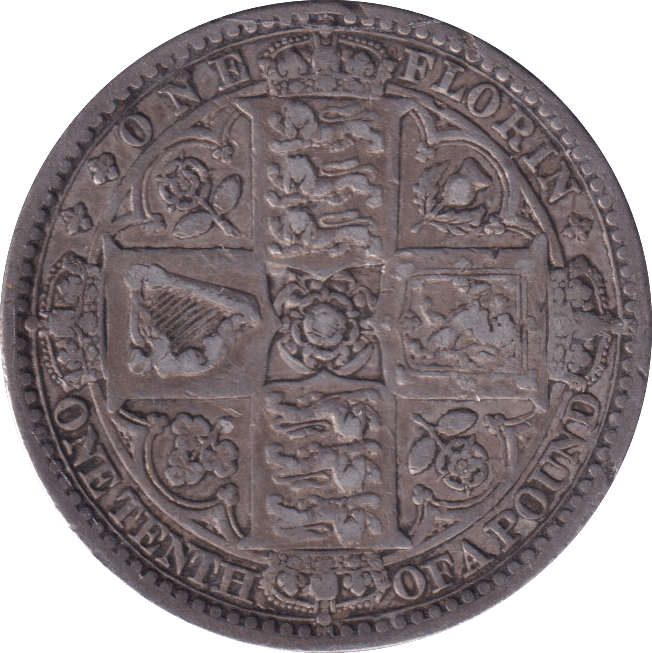 1849 FLORIN ( GF ) - FLORIN - Cambridgeshire Coins