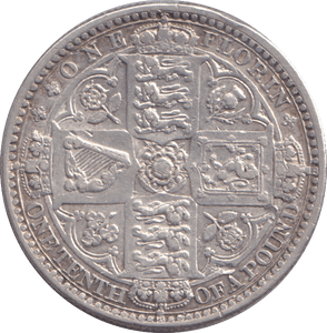 1849 FLORIN ( GVF ) 6 - FLORIN - Cambridgeshire Coins
