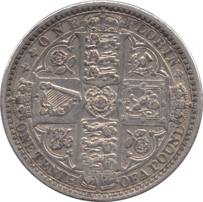 1849 FLORIN ( GVF ) - FLORIN - Cambridgeshire Coins