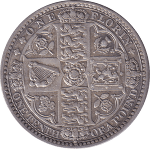 1849 FLORIN ( GVF ) - FLORIN - Cambridgeshire Coins