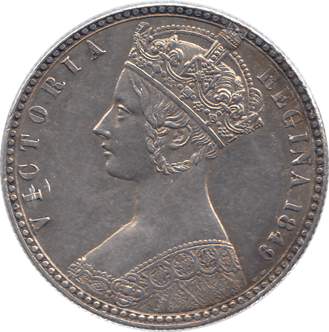 1849 FLORIN ( GVF ) - FLORIN - Cambridgeshire Coins
